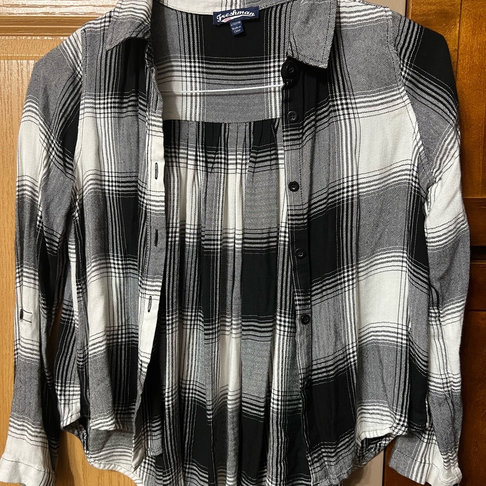 Freshman Monochrome Plaid Shirt